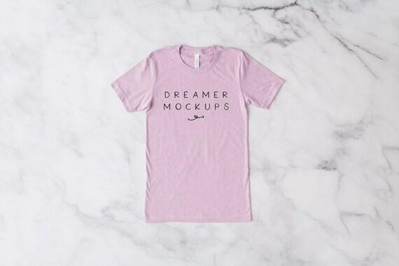 Bella Canvas Heather Prism Lilac Mockup Bella Canvas 3001 Etsy