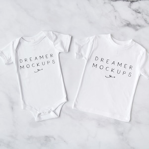 Sibling Mockup, Family Mock Up, Bella Canvas 3001 Mockup, Bella Canvas 100B Mockup, 3001 Mockup, Bodysuit Mock Up, Baby Mockup, White Mockup