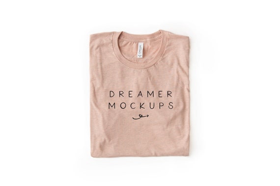 Download Bella Canvas Heather Prism Peach Mockup Bella Canvas 3001 Etsy