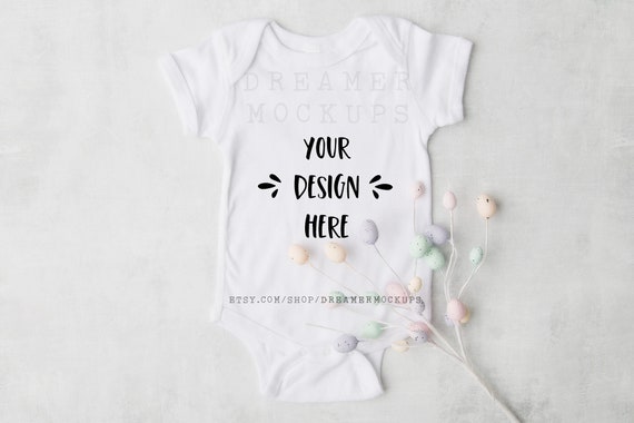Rabbit Skins 4400 Mockup Easter Baby Shirt Mockup Svg Etsy