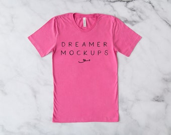Bella Canvas 3001 Mockup, Bella Canvas Charity Pink Mockup, Styled Stock, 3001 Mockup, Bella + Canvas Mockup, Bella Canvas Charity Pink Mock