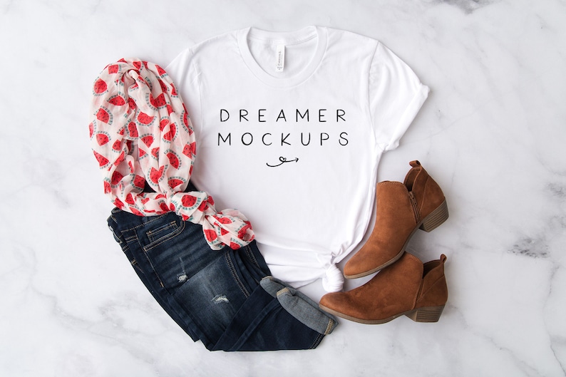 3001 Mockup Summer Mockup White Shirt Mockup Canvas Mockup Bella Canvas White Mockup Bella Bella Canvas 3001 Mockup Styled Stock