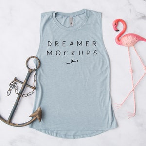 Next Level 5013 Mockup, Tank Mockup, Next Level Stonewash Denim, Summer Mockup, Next Level Mock Up, 5013 Mock Up, Festival Mockup, Flatlay