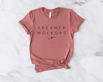 Bella Canvas 3001 Mockup, Bella Canvas Mauve Mockup, Styled Stock, 3001 Mockup, Bella + Canvas Mockup, Bella Canvas Mauve Mock Up Shirt