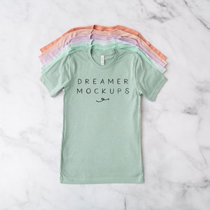 Bella Canvas Heather Prism Colors Mockup, Bella Canvas 3001 Mockup, 3001 Mock Up, Bella Canvas Mockup, Prism Mockup, Heather Prism Mockup