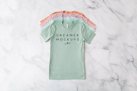 Bella Canvas Heather Prism Colors Mockup Bella Canvas 3001 Etsy