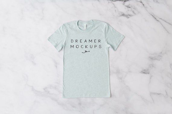 Bella Canvas Heather Prism Ice Blue Mockup Bella Canvas 3001 Etsy
