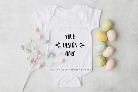Rabbit Skins 4400 Mockup Easter Baby Shirt Mockup Svg Etsy