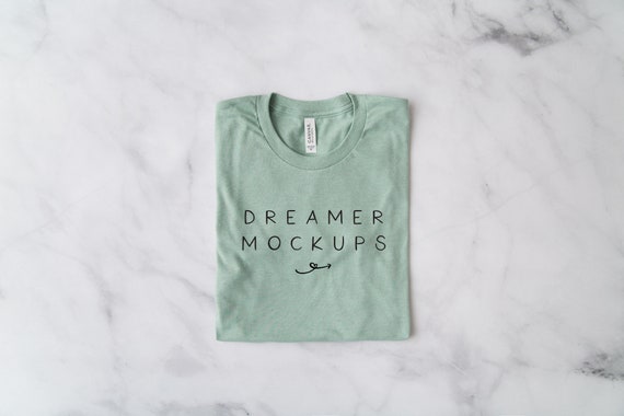 Bella Canvas Heather Prism Dusty Blue Mockup Bella Canvas Etsy