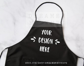 Apron Mockup, Apron Mock Up, Maqueta de masía, Mockup de apron en blanco, Mockup de cocina, Bupto de apron negro, foto de archivo con estilo apron, laicos planos