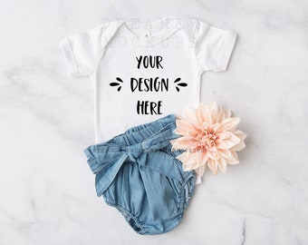 Bella Canvas 100B Mockup, Bodysuit Mockup, Baby Mockup, Styled Stock, Flat Lay Mockup, 100B Mockup, Bella Canvas Mockup, Flower Mockup