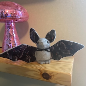 Bat Plush | Bat | Plushie | Stuffed Animal | BeeZeeArt Bat | Halloween Bat | Halloween Stuffed Animal | Spooky | Coffin | Spooky Bat