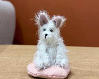 Boo - biała lalka artystyczna w kształcie szczeniaka, miś pluszowy, miniaturowy miś, zabawka Blythe, kolekcjonerska, westie