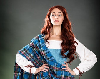 Flower of Scottland Renaissance fair paesant girl fantasy inspired gown