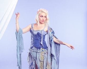 Nightfall Faerie gown,  Fairy Pixie Fantasy attire
