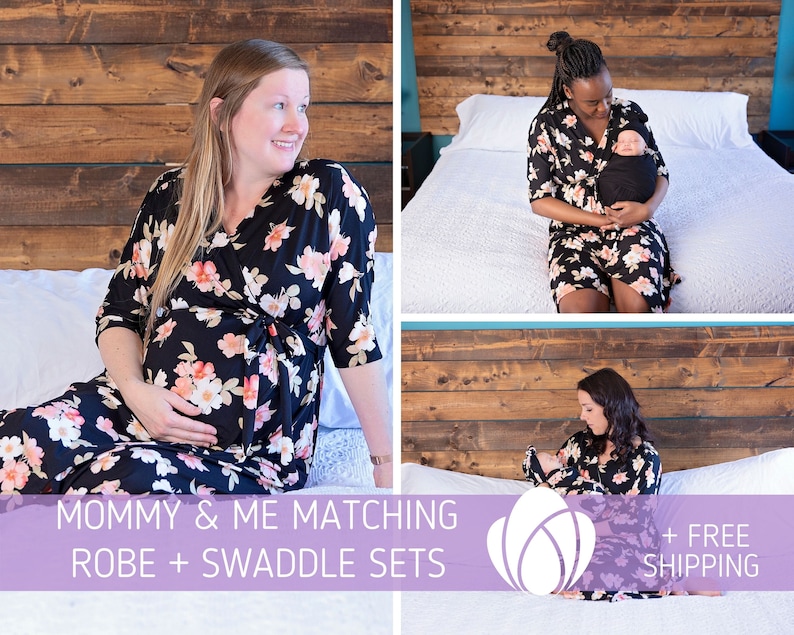 matching robe and newborn outfit