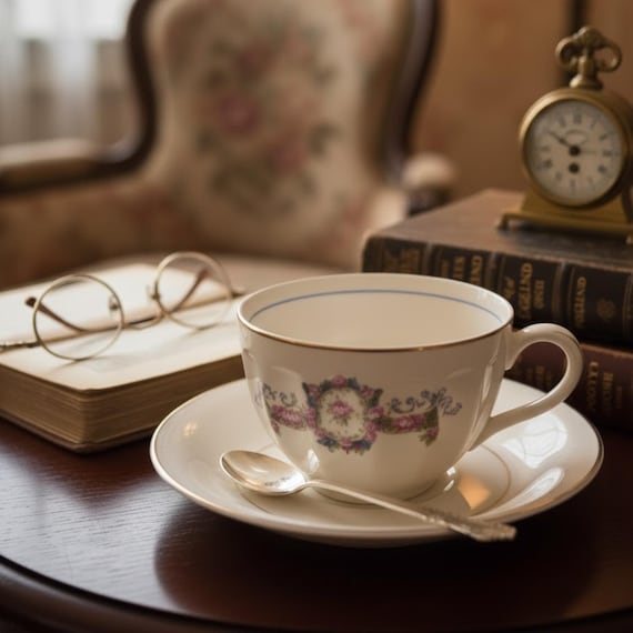 Vintage American Limoges Chateau Cup and Saucer