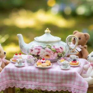 Vintage Miniture Porcelain Rose Tea Pot Only, 2.5 inches tall