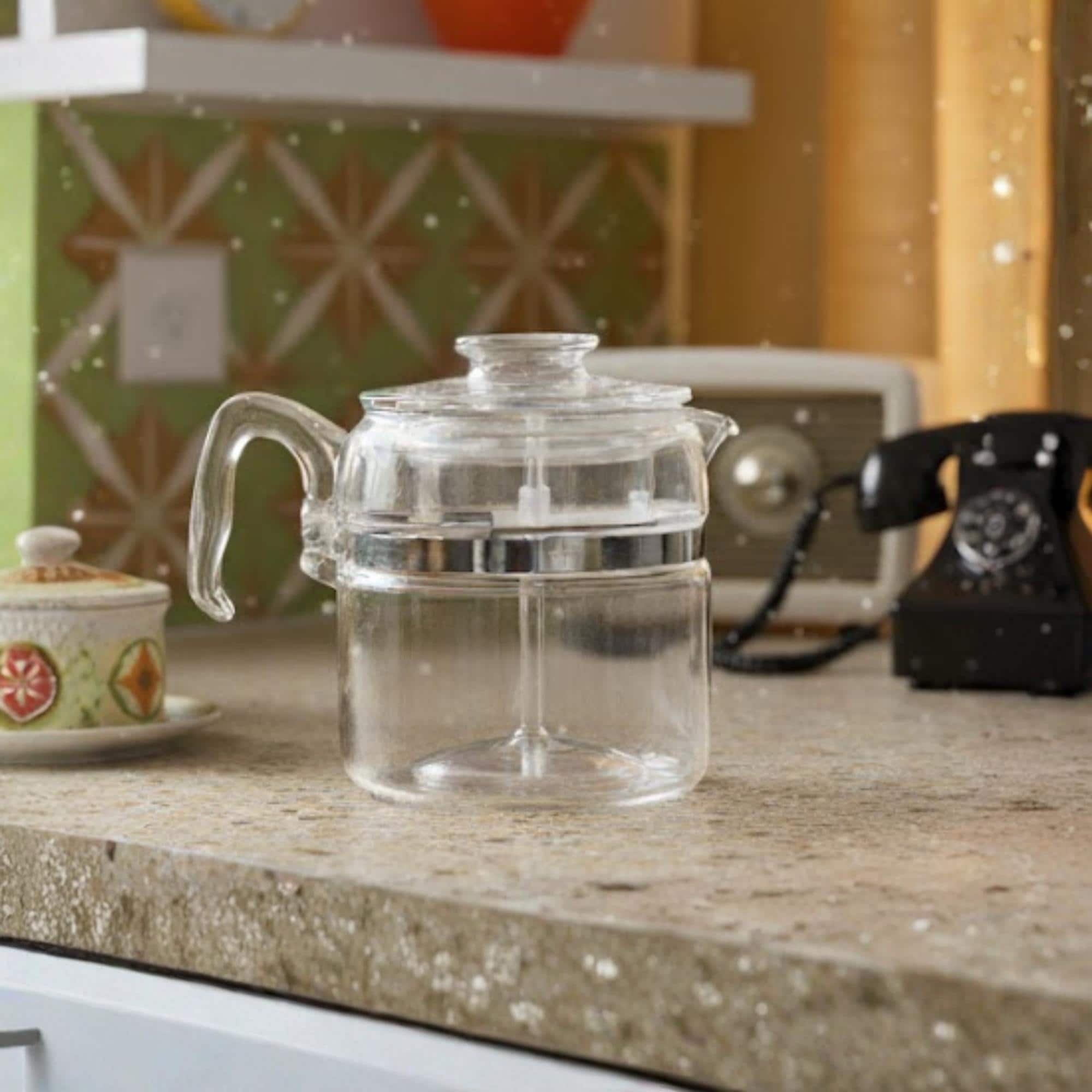 ヴィンテージ パイレックス フレームウェア パーコレーター 6カップ