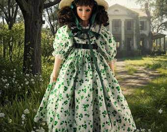 Vintage Porcelain Twenty inch Scarlett O'Hara Style Doll
