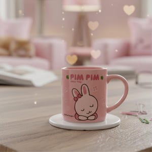 Vintage Pink "Pim Pim Little Tiny" Mini Mug, 2.5 inches tall
