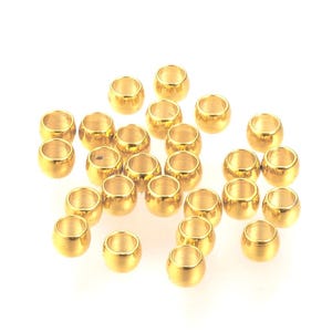 50 Surgical Stainless Steel Crimp Beads, 2mm Rondelle, 316 Stainless Steel -
