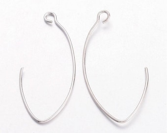 Supports de boucles d'oreilles en laiton composants fils COO02