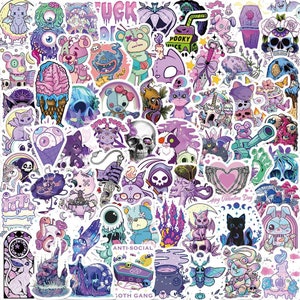 Kit of 65 SOFT GOTHIC stickers, decoration and scrapbooking image 1