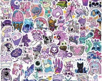 Kit of 65 SOFT GOTHIC stickers, decoration and scrapbooking