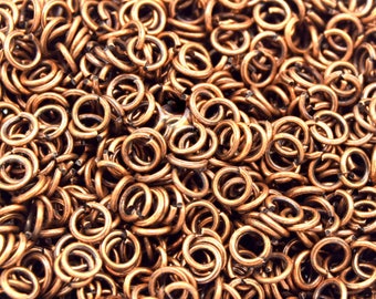 Lot d'anneaux ouvert couleur cuivre de Ø 3mm / 5mm / 6mm - anneaux pour création de bijoux et activités créatives AJ09 Lot de 400/600 unit