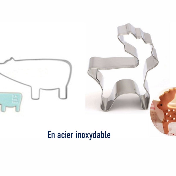 x2 polar bear / deer cookie cutter - Decoration cakes, creation in fimo, resin, ....