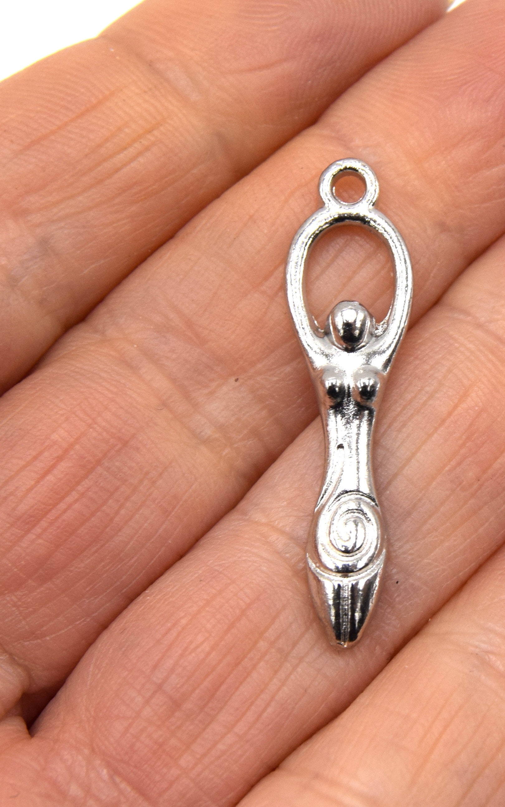 Set spiraalvormige hangers in de vorm van een vruchtbaarheidsgodin voor  vrouwen in zilver/brons, set van 6/10/20 stuks - B50 - Etsy België, image size:1621x2591