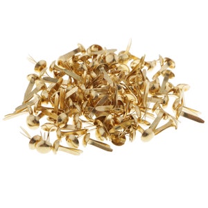 Fermagli parigini in oro o argento da 11x5,5 mm, borchie per scrapbooking - set da 40 unità