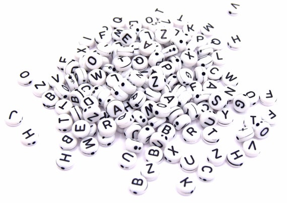 Alfabeto In Oro Rosa ABC Perline Lettere Plastica Acrilica Piatta Rotonda Nome Perline Parole Iniziali Braccialetto Dell'amicizia Pony Perline Assortiti A-Z Bulk - Italia - Foto 2