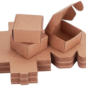 Opvouwbare kraftpapieren geschenkdozen, 2 maten, milieuvriendelijk, x10