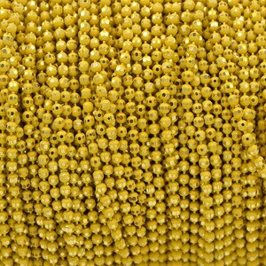 Gelbe facettierte Elektrolytkupfer-Kugelketten, 1,5 mm, pro Los von 1/2/4 Metern