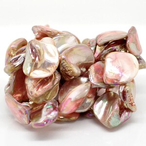 Freshwater shell pearls mother of pearl mixed colors image 6