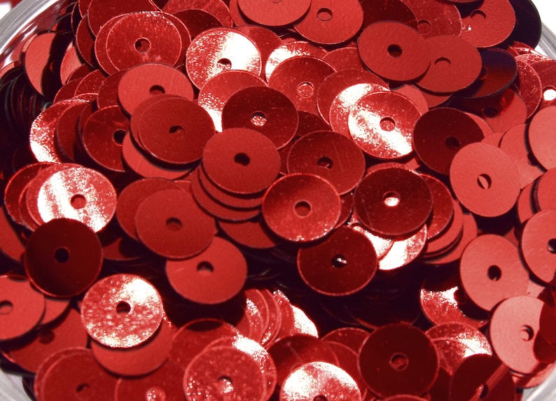 x 1000 Paillettes sequins rouge 6mm image 1