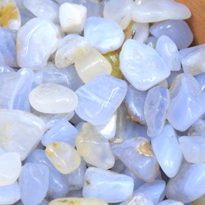 Natuurlijke ongeboorde blauwe chalcedoonstenen, 25g/50g partij