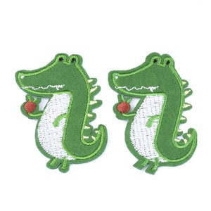x2 emblemas de patch de crocodilo