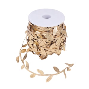 1 Meter Stoffband aus Goldfolie zum Basteln und Verpacken