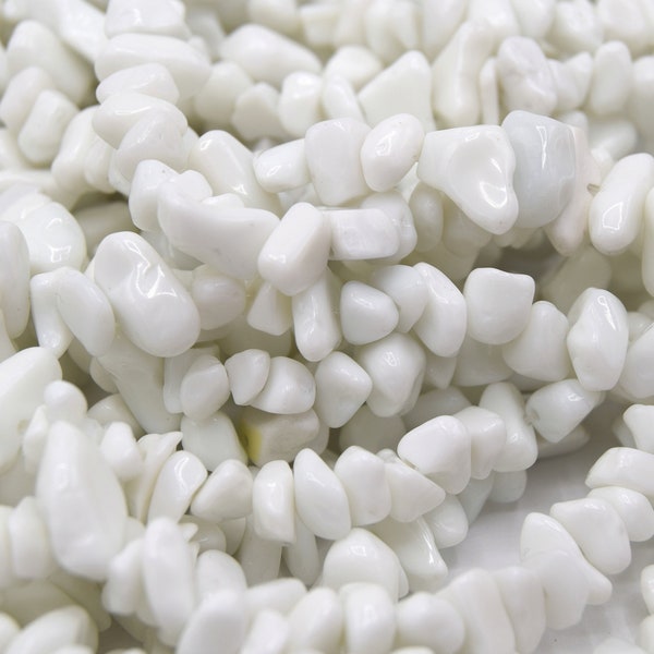 Perles chips porcelaine blanche puces- lot de 50/100 unités