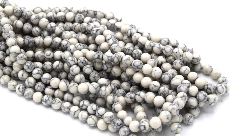 Lot De 25 Perles Acryliques Rondes Marbrées Orange Et Blanc 8mm - Neuf, Pour Création De Bijoux