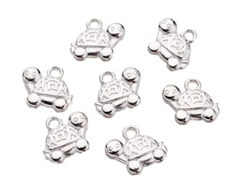 x20 Silver turtle charms 15mm jewelry creation