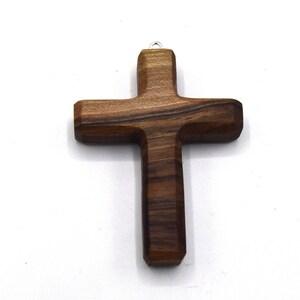 2 Croix En Bois De Noyer - Petite Croix à Main Ou Murale 17,5 Cm - Idéale Pour Prière, Décoration Ou Cadeau De Baptême, Communion, Pâques