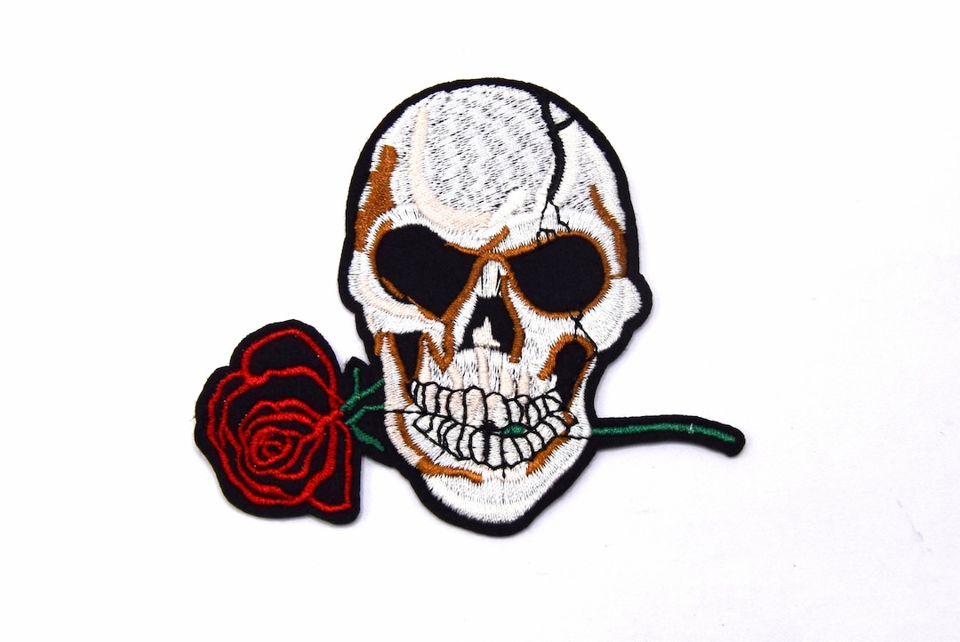 Ecusson / patch iron on 666 - tete de mort - Loisirs créatifs