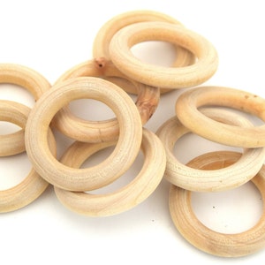 Set of wooden rings Ø34mm - Ø56mm Set of 20 units