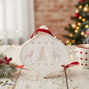 Moule En Silicone Pour Décorations De Noël - Forme Boule Et Sapin, 2 Cavités, Réutilisable, 21,9 Cm