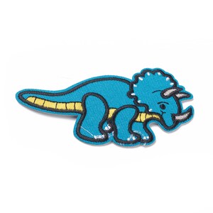 Appliqué Thermocollant Personnalisé Dinosaures Bleu En Flex Pailleté