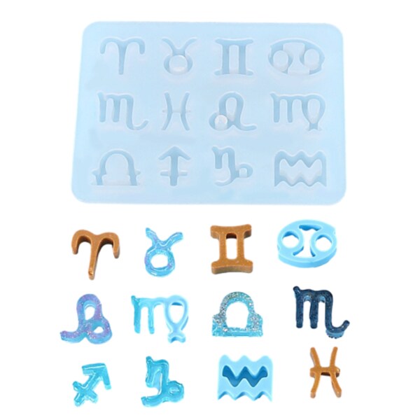 1 Mold forms astrological sign, resin molds, for UV resin, soap, polymer...